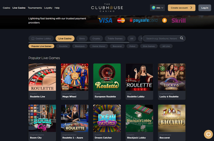 clubhouse casino Gameplay